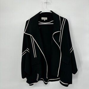 Ivan Grundahl Copenhagen Womens Tunic Jacket Black White Size Large‎ EU 40 Flowy